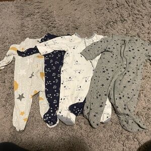 4 Piece 0-3m Neutral Baby Sleepers